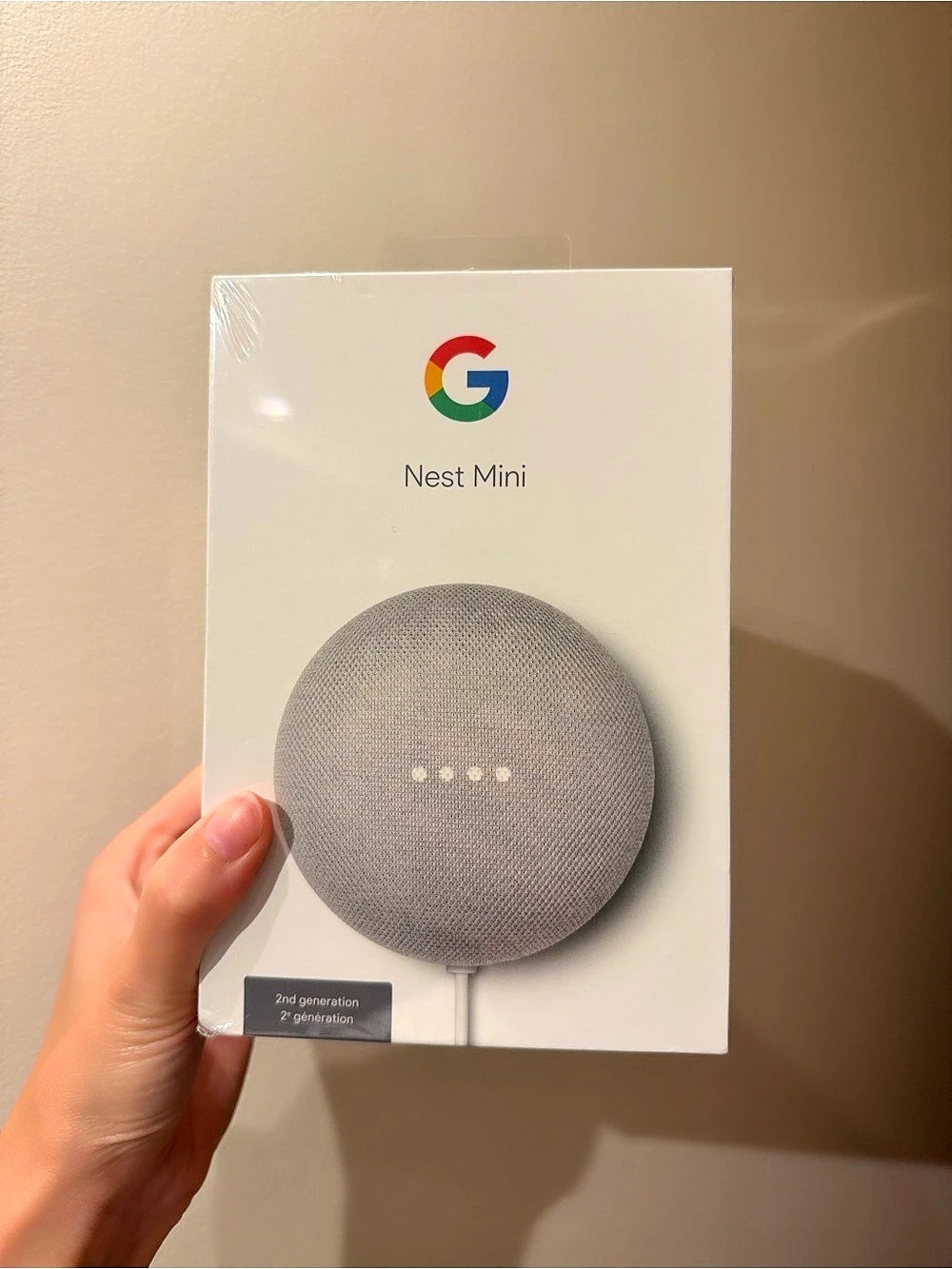 NEW IN BOX Google Nest Mini 2nd Generation NWT Smart Speaker in Chalk Grey
